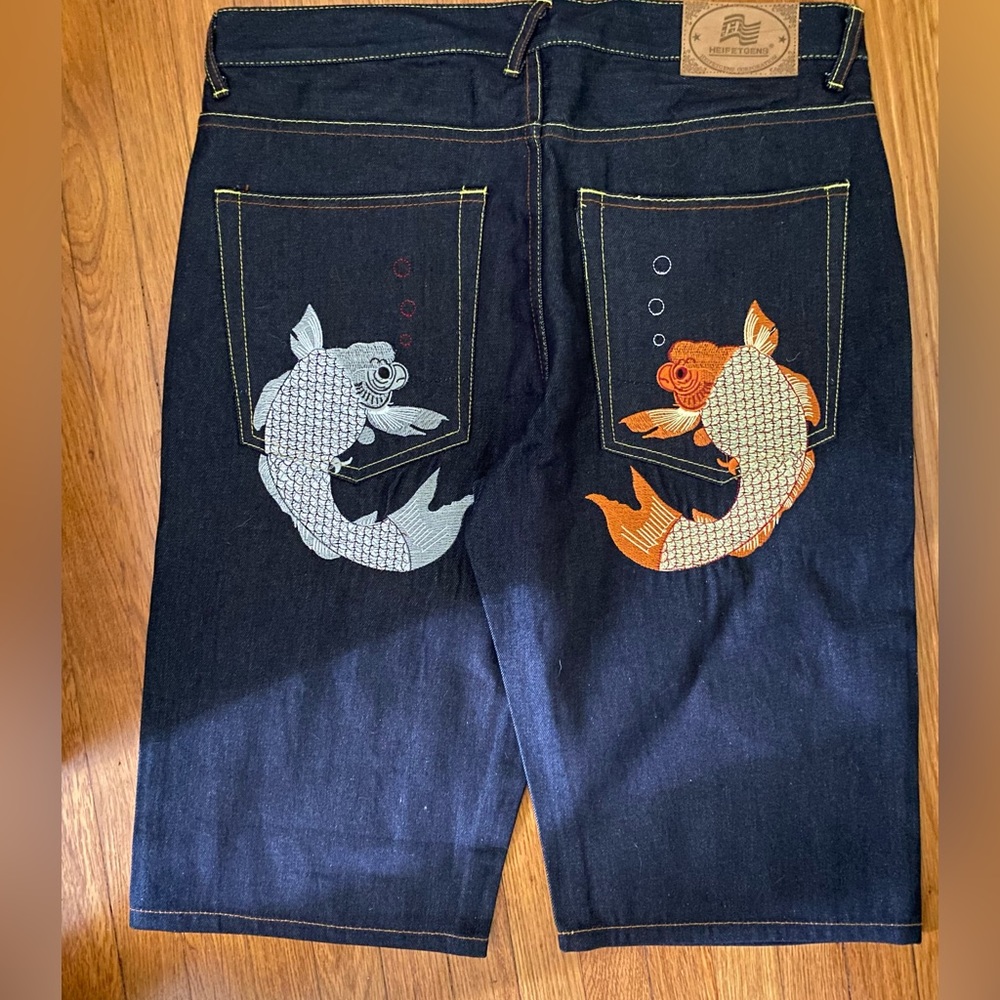 Jnco like Japanese koi jorts
